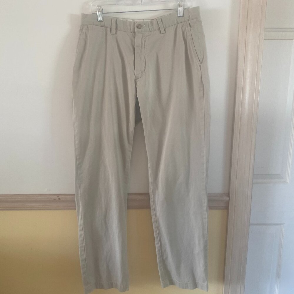 Polo Ralph Lauren Men s‎ Tan Khaki Dress Pants Size 34/32 10" Rise H19